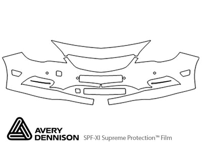 cascada Avery Dennison Clear Bra Bumper Precut PPF Diagram