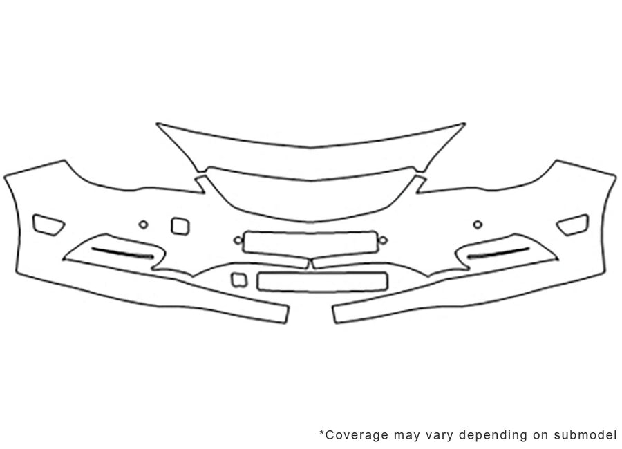 cascada Avery Dennison Clear Bra Bumper Precut PPF Diagram