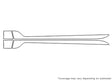 cascada Avery Dennison Clear Bra Door Cup Precut PPF Diagram