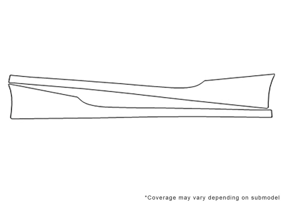 cascada 3M Clear Bra Door Cup Precut PPF Diagram