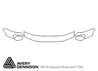century Avery Dennison Clear Bra Hood Precut PPF Diagram
