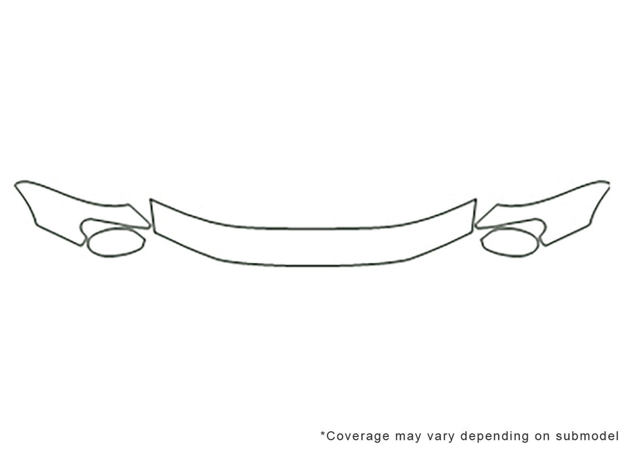 century 3M Clear Bra Hood Precut PPF Diagram