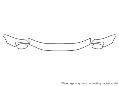 century Avery Dennison Clear Bra Hood Precut PPF Diagram