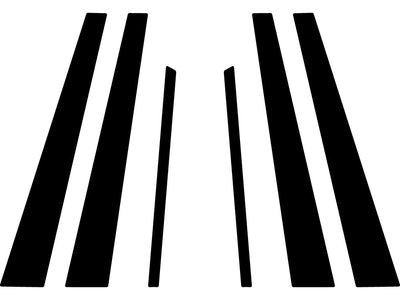 buick century 1997-2005 Matte Black Pillar Trim Diagram