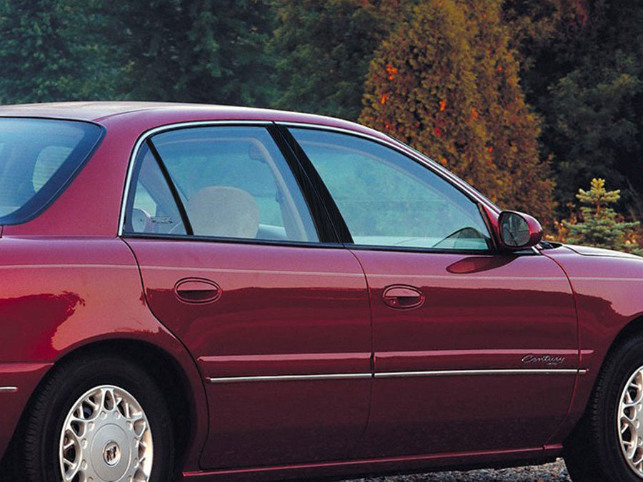 buick century 1997-2005 Brushed Aluminum Black Pillar Cover Diagram