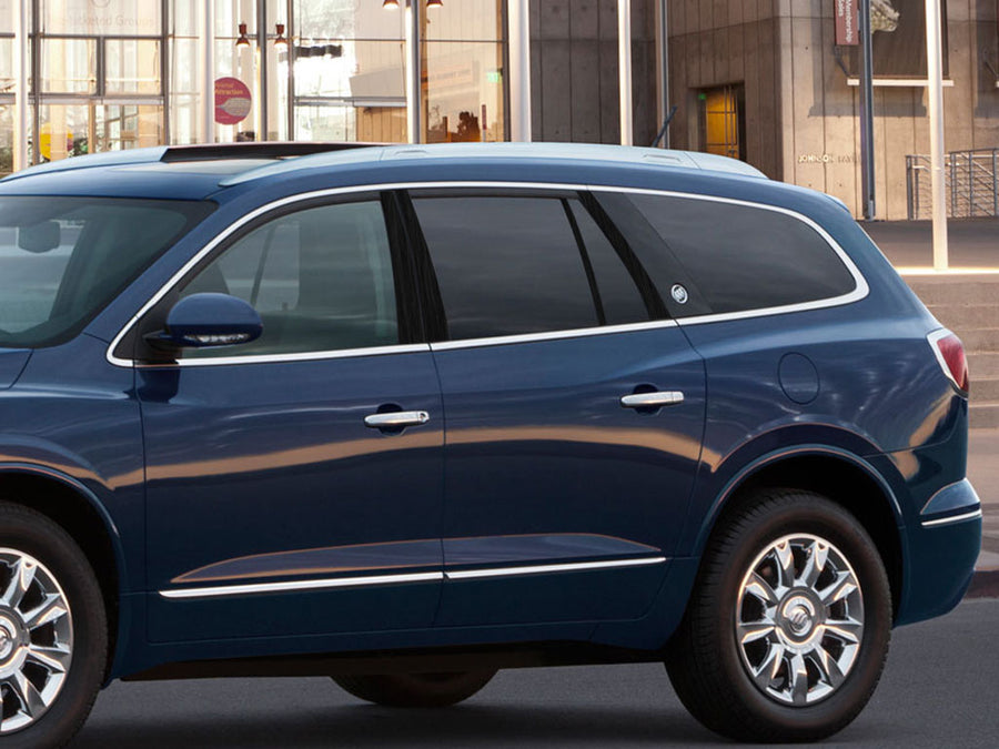 buick enclave 2008-2017 Brushed Aluminum Black Pillar Cover Diagram