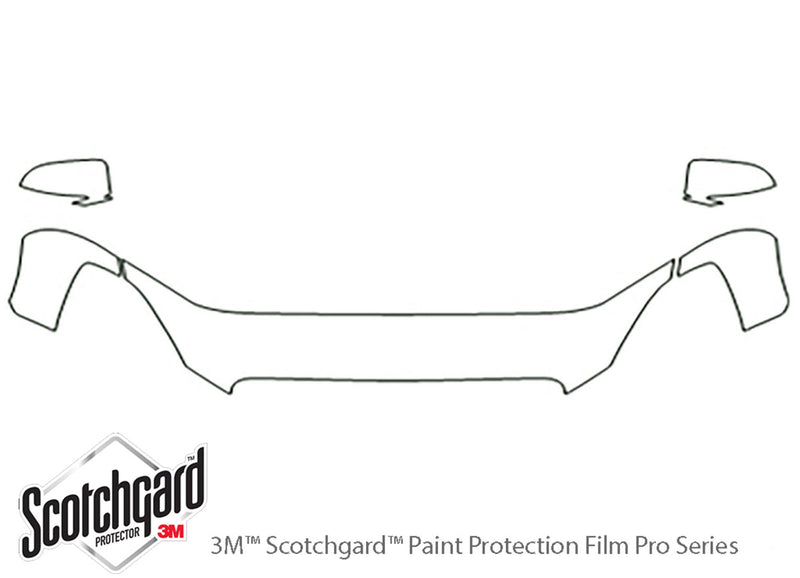 enclave 3M Clear Bra Hood Precut PPF Diagram
