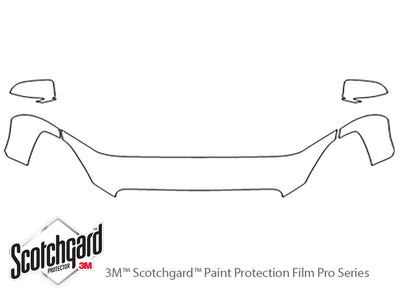 enclave 3M Clear Bra Hood Precut PPF Diagram