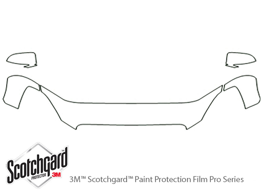 enclave 3M Clear Bra Hood Precut PPF Diagram