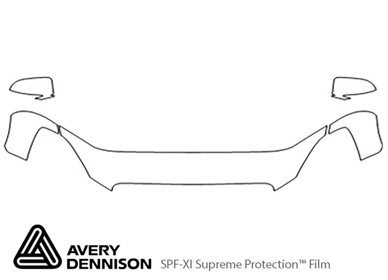 enclave Avery Dennison Clear Bra Hood Precut PPF Diagram
