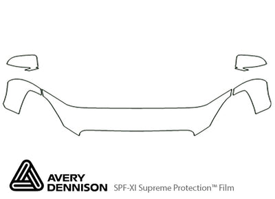 enclave Avery Dennison Clear Bra Hood Precut PPF Diagram