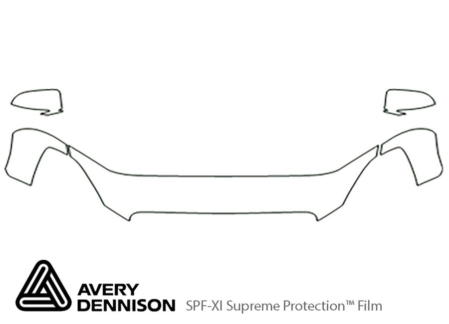 enclave Avery Dennison Clear Bra Hood Precut PPF Diagram