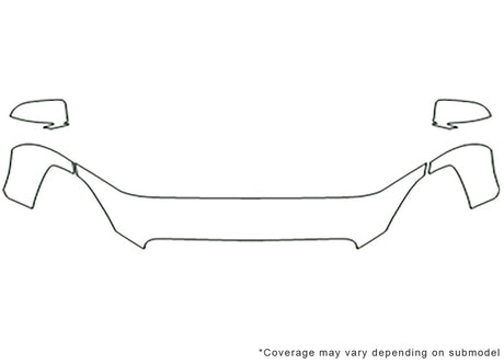 enclave Avery Dennison Clear Bra Hood Precut PPF Diagram
