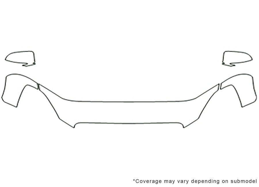 enclave Avery Dennison Clear Bra Hood Precut PPF Diagram