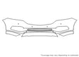 enclave Avery Dennison Clear Bra Bumper Precut PPF Diagram