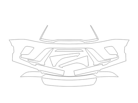 enclave 3M Clear Bra Bumper Precut PPF Diagram