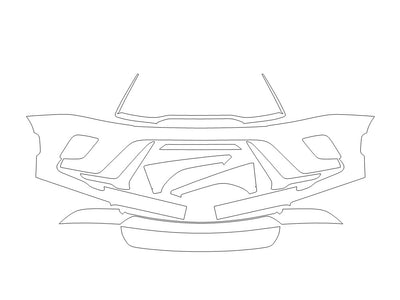 enclave Avery Dennison Clear Bra Bumper Precut PPF Diagram