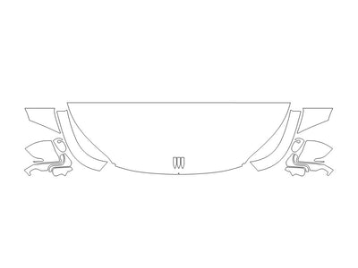 enclave 3M Clear Bra Hood Precut PPF Diagram