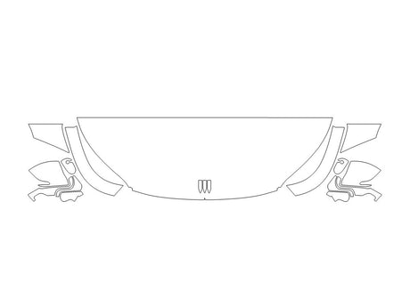 enclave 3M Clear Bra Hood Precut PPF Diagram