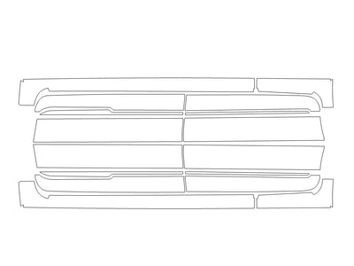 enclave 3M Clear Bra Door Cup Precut PPF Diagram