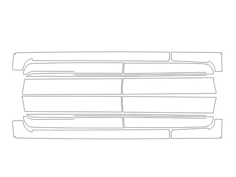enclave 3M Clear Bra Door Cup Precut PPF Diagram