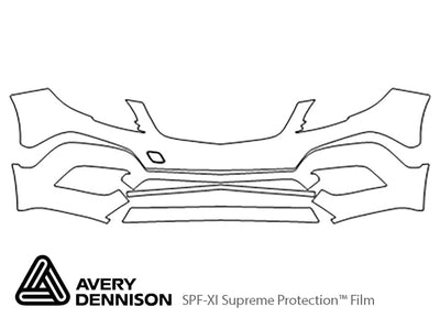 encore Avery Dennison Clear Bra Bumper Precut PPF Diagram