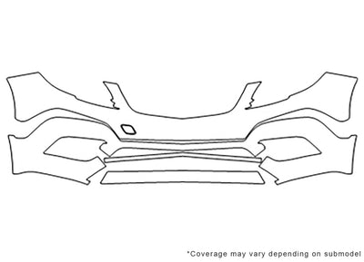 encore 3M Clear Bra Bumper Precut PPF Diagram