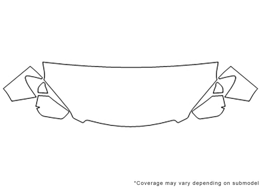 encore Avery Dennison Clear Bra Hood Precut PPF Diagram