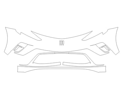 encore Avery Dennison Clear Bra Bumper Precut PPF Diagram