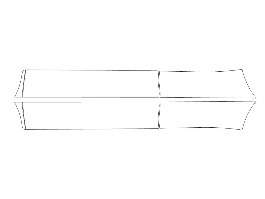encore Avery Dennison Clear Bra Door Cup Precut PPF Diagram