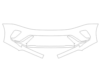 envision 3M Clear Bra Bumper Precut PPF Diagram
