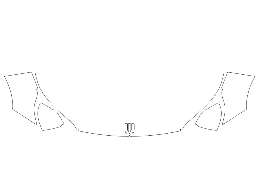 envision 3M Clear Bra Hood Precut PPF Diagram