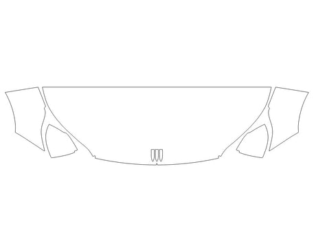 envision Avery Dennison Clear Bra Hood Precut PPF Diagram