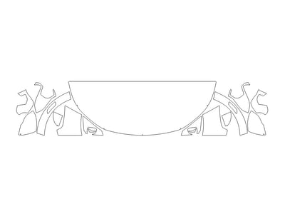envista Avery Dennison Clear Bra Hood Precut PPF Diagram