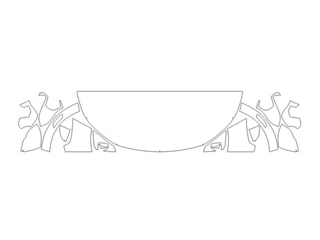 envista Avery Dennison Clear Bra Hood Precut PPF Diagram
