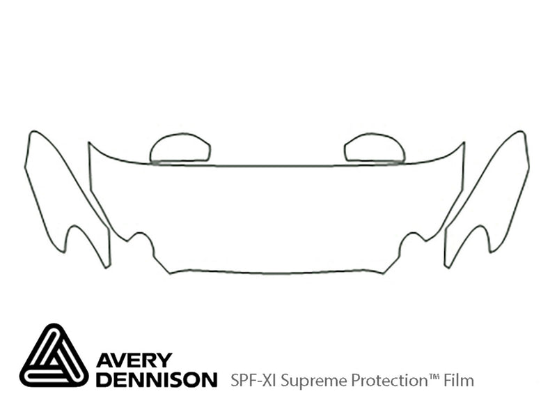 lacrosse Avery Dennison Clear Bra Hood Precut PPF Diagram