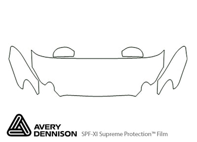 lacrosse Avery Dennison Clear Bra Hood Precut PPF Diagram