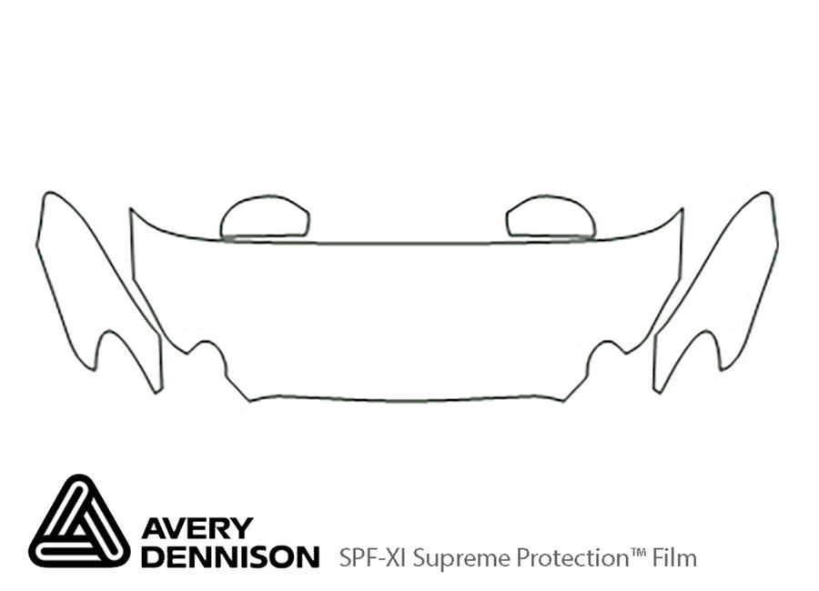 lacrosse Avery Dennison Clear Bra Hood Precut PPF Diagram