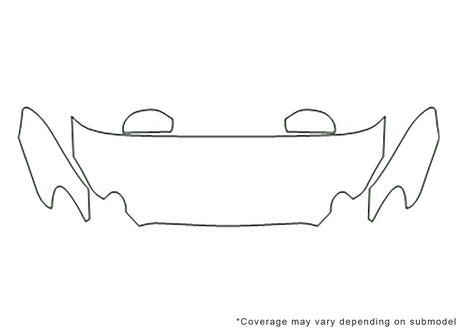 lacrosse 3M Clear Bra Hood Precut PPF Diagram