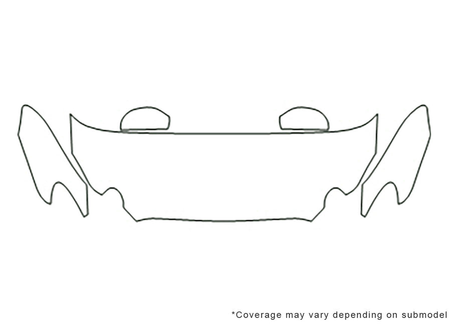 lacrosse 3M Clear Bra Hood Precut PPF Diagram