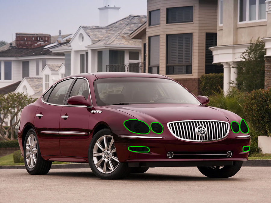 buick lacrosse 2005-2009 Headlight Tint Location