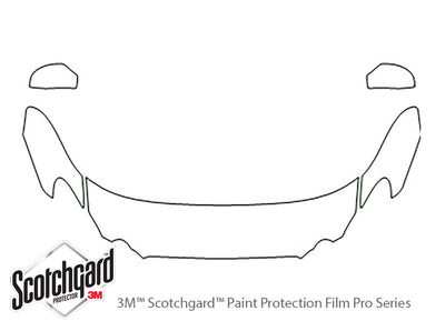 lacrosse 3M Clear Bra Hood Precut PPF Diagram