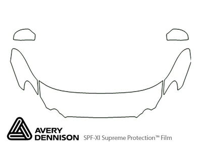 lacrosse Avery Dennison Clear Bra Hood Precut PPF Diagram