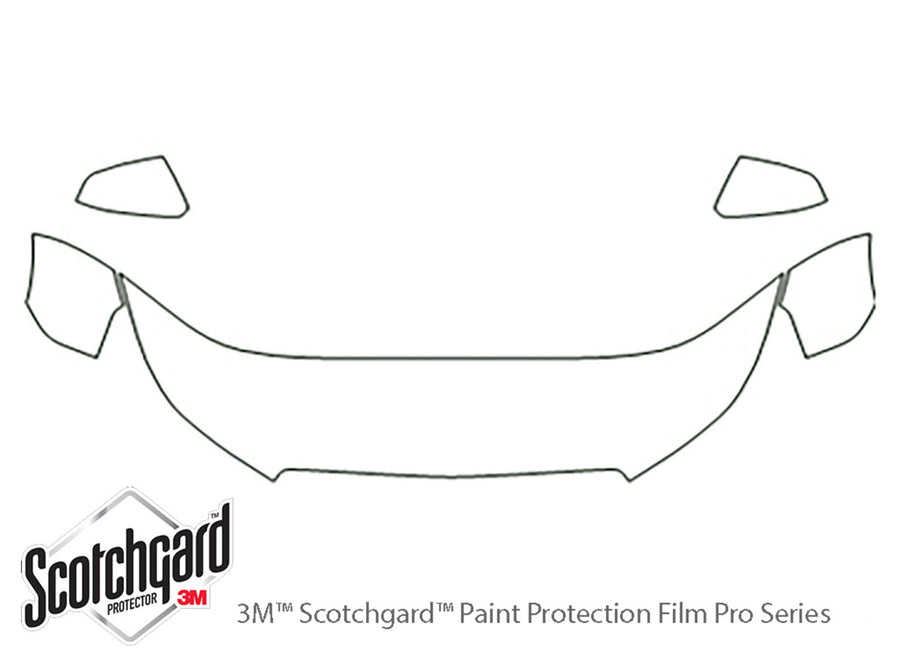 lacrosse 3M Clear Bra Hood Precut PPF Diagram
