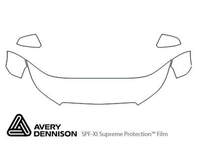lacrosse Avery Dennison Clear Bra Hood Precut PPF Diagram