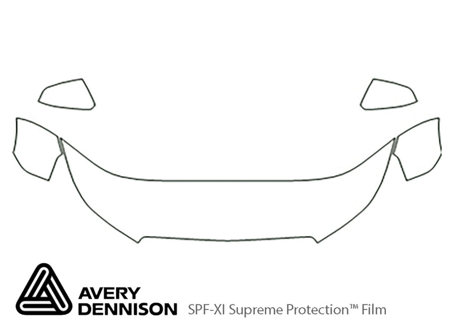 lacrosse Avery Dennison Clear Bra Hood Precut PPF Diagram