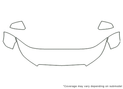 lacrosse 3M Clear Bra Hood Precut PPF Diagram