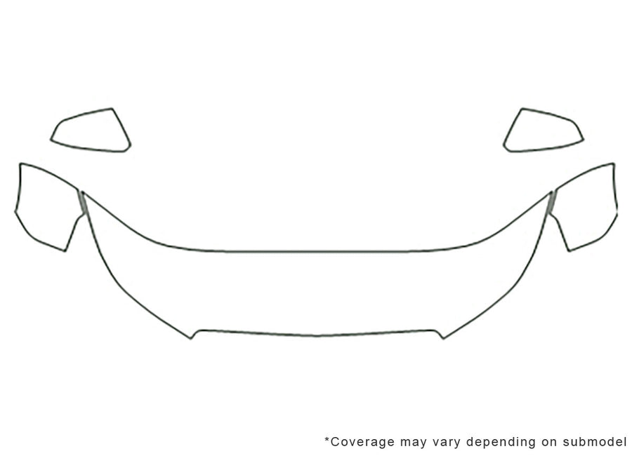 lacrosse 3M Clear Bra Hood Precut PPF Diagram