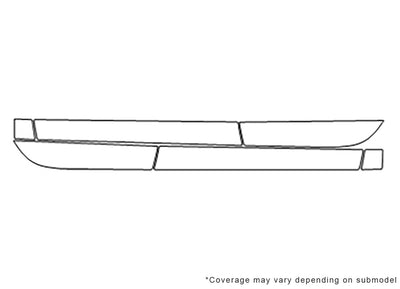 lacrosse 3M Clear Bra Door Cup Precut PPF Diagram