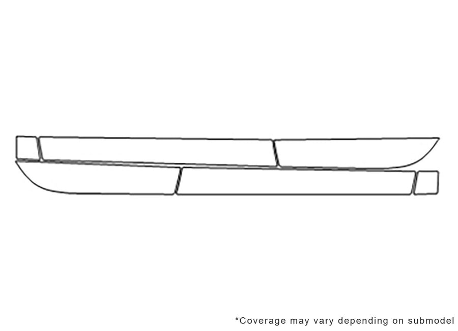 lacrosse 3M Clear Bra Door Cup Precut PPF Diagram
